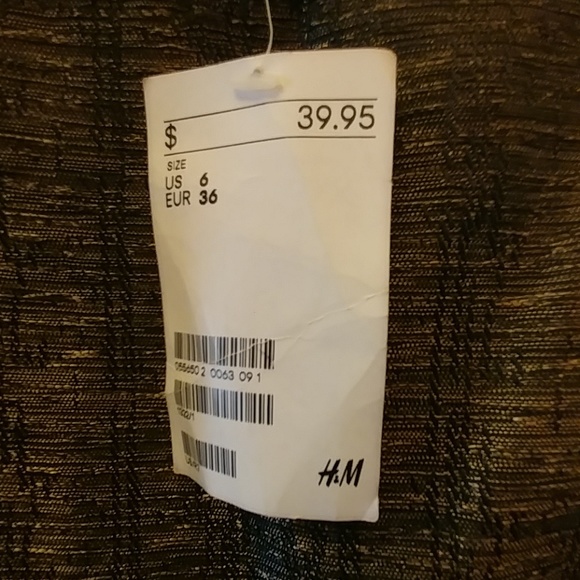 H & M Puff Dress Bronze Metallic Sz. 6 - Picture 4 of 6